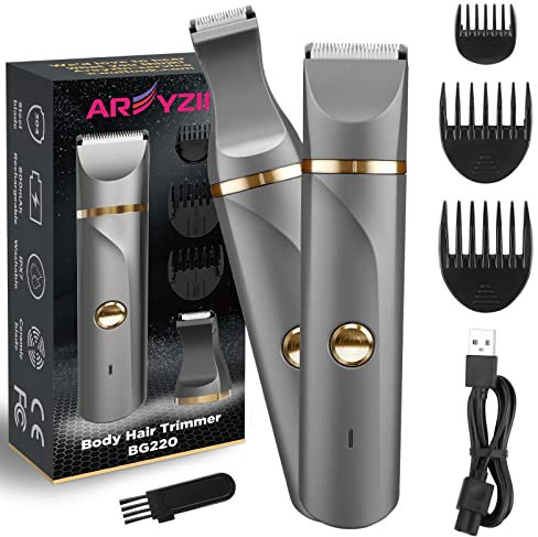 Rechargable Bikini Trimmer Women Body Hair Trimmer Painless Pubic Hair Trimmer for Women Bikini Arms Legs Underarms Lady Shaver for Womens,Replaceable Snap-in Ceramic Blades,IPX7,Wet and Dry Use