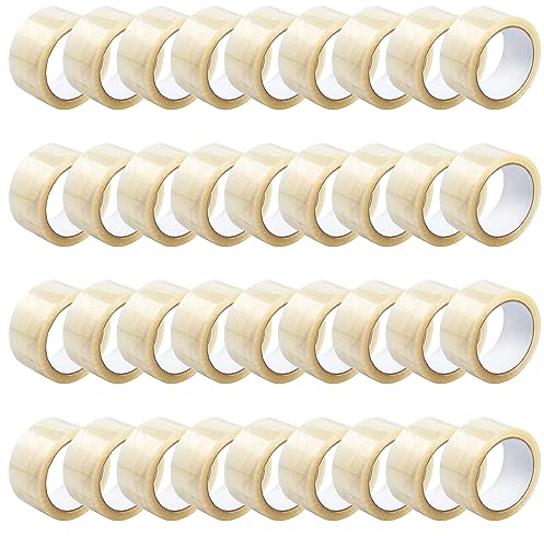 eurofolin Paket-Klebeband transparent leise 36 Rollen, 50mm x 66m, Klebeband leise abrollend, Extra starkes Packband, Universalklebeband transparent leise, Kleberolle für Umzugs-Karton