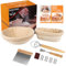 Paniers de fermentation de boulangerie 2 paniers de relecture et 2 couteaux à pâte - accessoires de boulangerie, paniers à pain, moules à pain, ensembles de paniers de cuisson, coupeurs de pâte