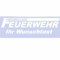 INDIGOS UG - Aufkleber - Autoaufkleber - Freiwillige Feuerwehr mit Wunschtext individuell personalisiert - weiß 300 mm - selbstklebend - Auto, LKW, Boot, löschen - Bergen - Tuning - Heckscheibe