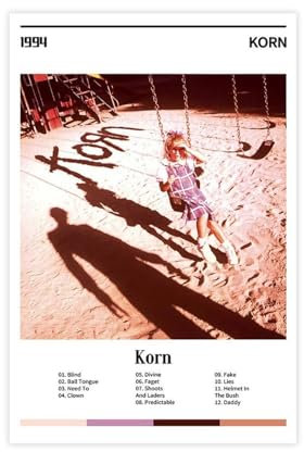 DESHVA Korn – Musikalbum-Poster, Leinwand, Poster, Schlafzimmer, Dekoration, Sport, Landschaft, Büro, Raumdekoration, Geschenk, ungerahmt, 20 x 30 cm