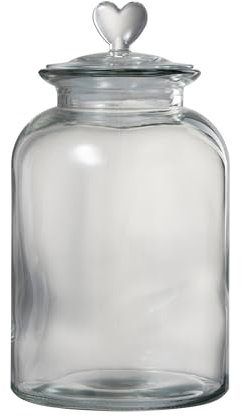 Pretty Little Home Glass Heart Jar Large