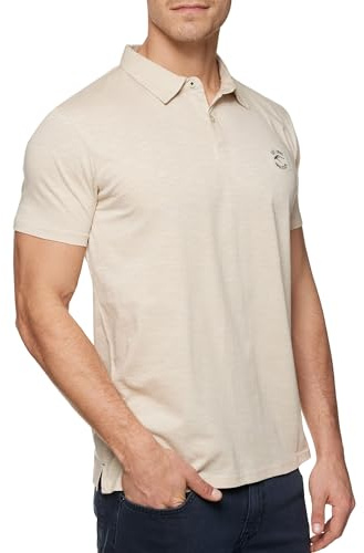 Indicode Herren INEddard Poloshirt aus 100% Baumwolle | Herrenpoloshirt Polokragen Baumwollshirt Fog, XXL