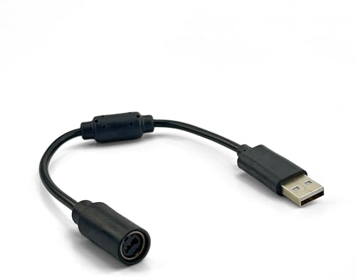 Kisumi USB Breakaway Cable for Logitech G920 G923 G27 G29 & Thrustmaster Ferrari 458 Spider Racing Wheel, Black, 5V, 4-Pin, Male-to-Female, Detachable, Gaming-Racing-Wheel-Cable, PC Compatible
