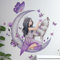 Wandtattoo Mädchenzimmer, Mond Wolf Blume Fee Wandabziehbild, Wandtattoo Schlafzimmer Erwachsene, Schmetterling Wandaufkleber Jugendzimmer Mädchen für Schlafzimmer, Zimmer, Wohnzimmer