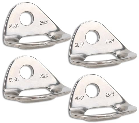 Climbing Hanger, 4 Pcs Stainless Steel Suspension Strap Trainer Rock Climbing Accessories Wall Ceiling Mount Bracket for Outdoors High Altitude Operations