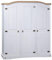 Swpsd Wardrobe Bedroom Closet Cabinet Mexican Pine Corona Range 3 Doors White for Living Room Bedroom Clothes Organizer Furniture