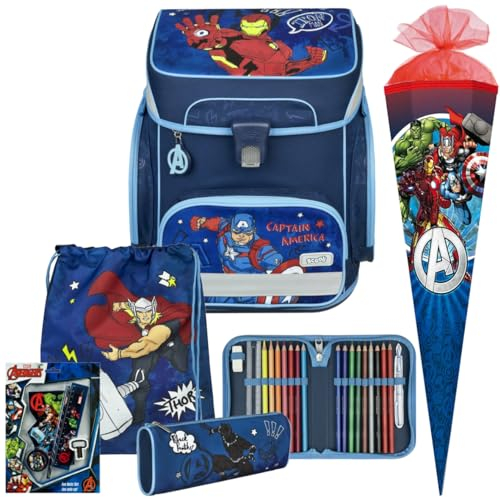 Undercover Schulranzen-Set EasyFit Avenger 7-TLG mit Schultüte