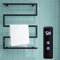 MJBDCVN Noir Sèche Serviette Électrique Soufflant,Radiateur Seche Serviette Electrique Salle de Bain Mural,Porte Serviettes Chauffant Étanche,Porte-Serviettes Chauffant éLectrique