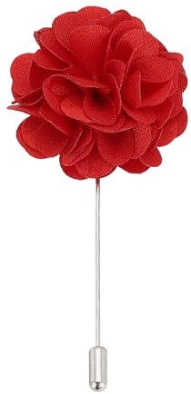 PATIKIL Broche de Boutonnière en Forme de Fleur, Épingle de Revers pour Hommes, Fleur de Camélia pour Costume de Mariage, Remise de Diplôme, Anniversaire, Accessoires de Tenue, Rouge