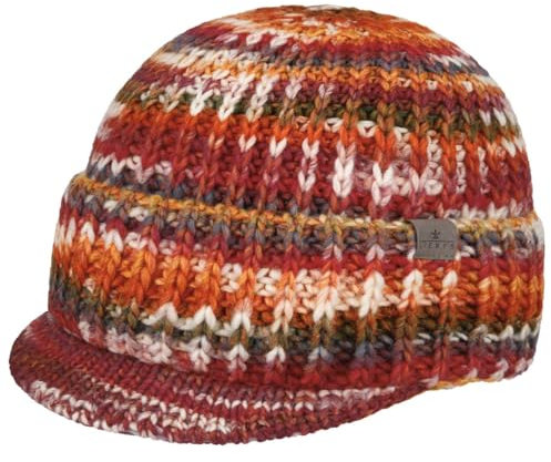 LIERYS Viliona Strickmütze - Schirmmütze - 50% Schurwolle - Made in Germany - Damen - Winter orange One Size
