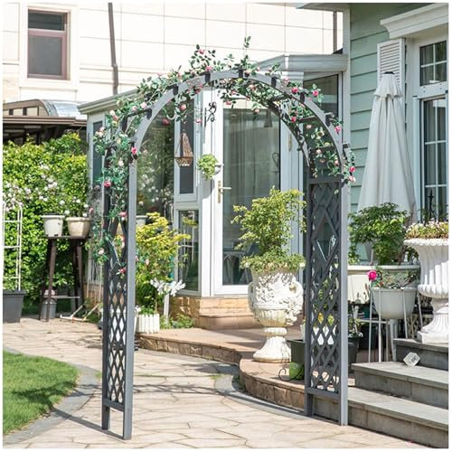Arcade De Jardin en Bois Ronde Arceau À Rosiers 120x217cm 140x227cm 160x237cm Arche pour Plantes Grimpantes,Mariage Décoration(140cm W x 227cm H)