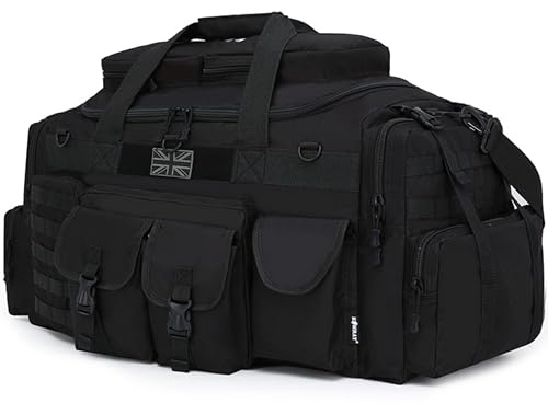 Tactical Saxon 100 Litre Holdall Bag Black Police Security Special Forces Army Military Car Patrolmen Sport Gym Fitness Tote Travel Training Workout Kit Pack 100L