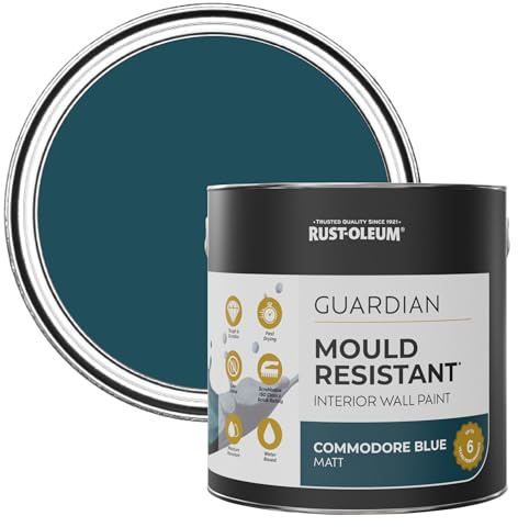 Rust-Oleum Blue Guardian Mould Resistant Wall Paint - Commodore Blue 2.5L