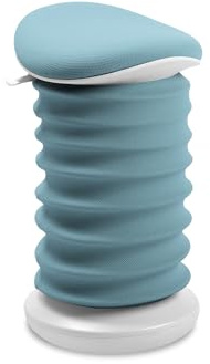TOPSTAR Sitness 4D AGR-Zertifiziert Dynamischer Sitzhocker papyrusweiss blau - ergonomischer Bürohocker - höhenverstellbar - stärkt den Rücken - entlastet die Bandscheiben | Made in Germany | Ergonomisch | Bürohocker, Rollhocker | höhenverstellbar | Geprüfte Sicherheit nach GS-Intertek