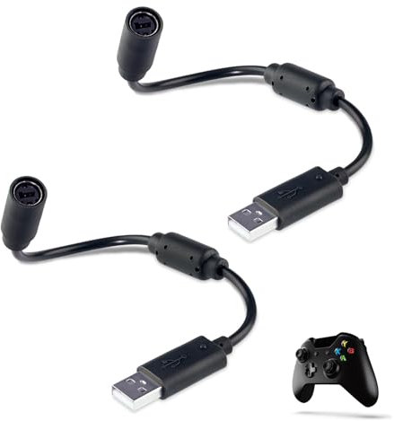 2 Pcs USB Breakaway Cable for Xbox One, Xbox 360, Xbox Series X/S, PC, Replacement Dongle, Breakable Cord, Detachable Cord for Thrustmaster Ferrari Racing Steering Wheel, Logitech G920 Driving Force