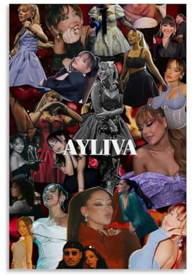 Ayliva Poster, Musik, Vintage-Retro-Collage, Poster, für Zimmer, ästhetische Leinwand, Wandkunst, Schlafzimmerdekoration, 30 x 45 cm