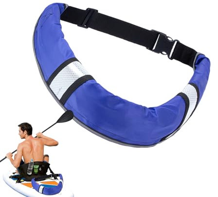 Salvagente - Giubbotto Gonfiabile Regolabile con Pagaia | Dispositivo di Protezione per Nuoto Canoa Vela Snorkeling Allenamento in Mare Piscina Viaggi