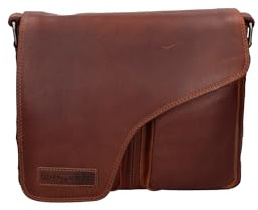 Hill Burry Umhängetasche für Herren aus echtem Leder 30 x 24 x 10 cm ART-3062-HILB-PARENT, dunkelbraun, Einheitsgröße
