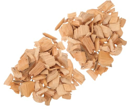 Cabilock Trucioli di Legno per Affumicare, 2 Sacchetti per Barbecue | Cipresso, 1, 2-2, 0 Pollici, per Carne e Verdure, Confezione Regalo, Uso Semplice Carbone