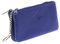 FASHIONGEN - Porte-Monnaie en Cuir à Double Compartiment à Zip, pour Homme et Femme - Bleu Cyan