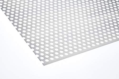 Bestell_dein_lochblech Aluminium RV10-15 2mm Lochblech Zuschnitt individuell auf Maß NEU günstig (500 mm x 300 mm)