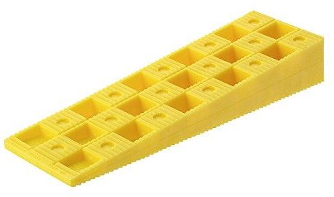 20 Stück - Verglasungsklötze Kunststoff Rastkeile gelb Abstandskeile zum Unterlegen - Ausgleichen oder Ausrichten | 150 x 45 x 25 mm | Tragkraft 200 kg | Baubeschläge von GedoTec®