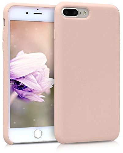 kwmobile Cover per Apple iPhone 7 Plus/iPhone 8 Plus Custodia - Back Case per Smartphone in Silicone TPU - Protezione Gommata - rosa antico