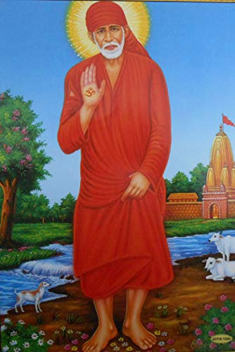 India Crafts Shirdi Sai Baba/Hindu-Gott Poster – Nachdruck auf Papier (ungerahmt: Größe 25,4 x 40,6 cm)