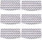 KEEPOW Steam Mop Cleaning Pads, Zigzag Pattern, White and Grey, Pack of 4 (white 6)