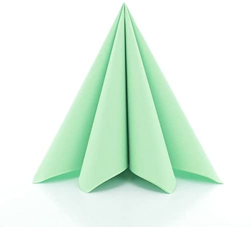 Mank Airlaid-Servietten 40 x 40 cm Neutral | perfekt für Gastronomie und Feiern | textilähnlich und saugstark | 50 Stück | (Pistazie)
