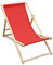 ECD Germany Liegestuhl klappbar aus Holz - 3 Liegepositionen - bis 120 kg - Rot - Sonnenliege Gartenliege Relaxliege Strandliege Liege Strandstuhl Klappliegestuhl Holzklappstuhl Strandliegestuhl