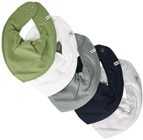 Pippi Unisex Baby Bandana bib - solid Halstuch (Lead)