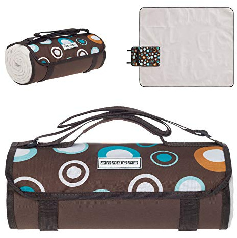 anndora Fleece Picknickdecke wasserdicht 125x150 cm - braun