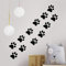 Autocollants muraux en vinyle motif patte de chat pour voiture, cuisine, patrouille, sac en papier, noir, empreintes de pattes d'animaux, sacs de chambre pour enfants, décoration d'intérieur,