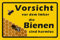 VORSICHT vor dem Imker die BIENEN sind harmlos Schild Warntafel Hinweis Imkerei