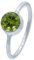 mantraroma Damen Ring Silber mit Stein Peridot Edelstein grün schlicht modern