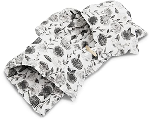 Amilian Coussin cervical avec partie dorsale et col montant pour nuque Dos Coussin aux noyaux de cerise Coussin chauffant pour nuque Coussin en grains Compresse chauffante Rose Noir Gris