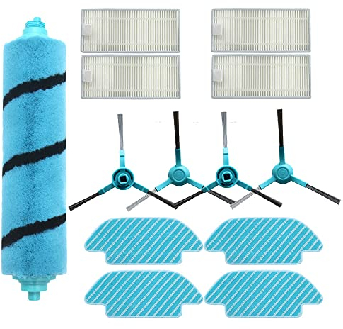 FFyan 13 Pcs recambios Para aspirador Cecotec Conga 4090 5090 cepillo principal y filtro y cepillo lateral y mopa