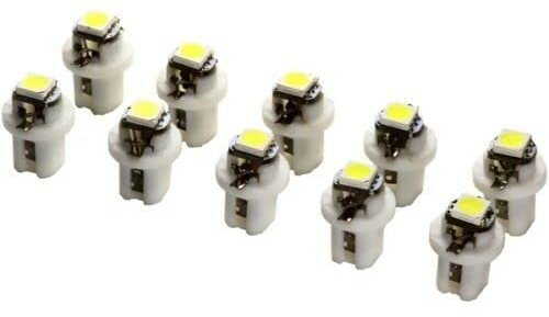 Recambo 10 x B8.5d Tacho Beleuchtung LED 5050 SMD BAX10D high Power Weiß Umbauset Innenraum Innenraumbeleuchtung Instrumentenbeleuchtung Cockpit