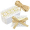 50 Stück Hochzeit Gastgeschenk Kartonage Box - Pralinenschachtel Geschenkboxen - Geschenkverpackung Tüten - mit 50 Stück Bänder für Hochzeit