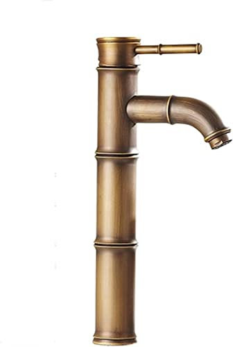 Robinet pour lavabo de salle de bain, robinet cascade monotrou, robinet de lavabo rétro en laiton, robinet de lavabo à poignée unique, robinet de salle de bain cascade à poignée unique pour évier, a