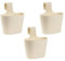 ENGELLAND 3 x Blumentopf zum Auf-Hängen, Geländertopf, Beige, Hängetopf, Balkon-Kasten, oval, Übertopf, Pflanzkasten, mit Wasserspeicher/Wasserauffangschale, 2,8 Liter