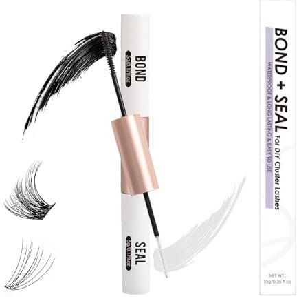 ThrivingAura Lash Bond and Seal, Strong Long Lasting Cluster Eyelash Glue, Waterproof 2 in 1 for DIY & Sensitive Eyes