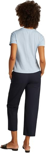 Tommy Hilfiger Damen SLUB REG C-NK SS WW0WW44433, Blau (Breezy Blue), 3XL