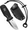 ODENWOLF W-MINI 2 Neck Knife Messer aus starkem D2 Stahl - Kleines EDC Messer Feststehend mit durchdachtem Holster und Feuerstahl - Outdoor Messer Klein und Handlich - Feststehendes Messer Halskette