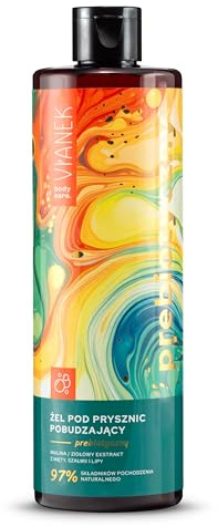 VIANEK Prebiotisches Erfrischendes Duschgel 300 ml – Vegan, Sanfte Reinigung, Belebend, für alle Hauttypen