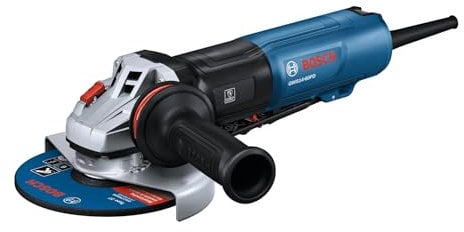 BOSCH GWS14-60PD 6 in. Angle Grinder | 13-Amp Motor, 9,700 RPM, No Lock-On Paddle Switch, Anti-Vibration Handle, Kickback Control, Soft Start, Overload Protection