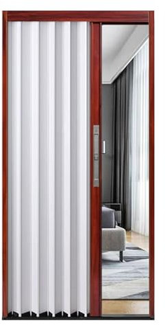 Living Room Room Divider Door, Aluminium Sliding Closet Doors, Folding Barn Door for Sheds, Chicken Coops and Mobile Home, Accordion Doors Interior Replacement Small Spaces(WxH 31x80in/78.5x203cm)