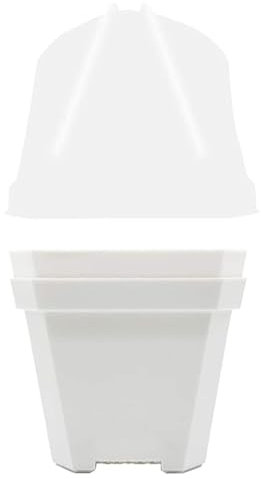 Nursery Pot Plant Planting Pot Gardening Starting Seedling Tray Plant Container Cup with Humidity Dome Reusable Square White S Plant Nursery Pot